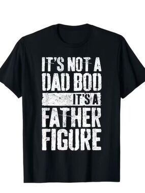 Funny Dad Shirt Father Figure Graphic Tee Black XXXL Gift